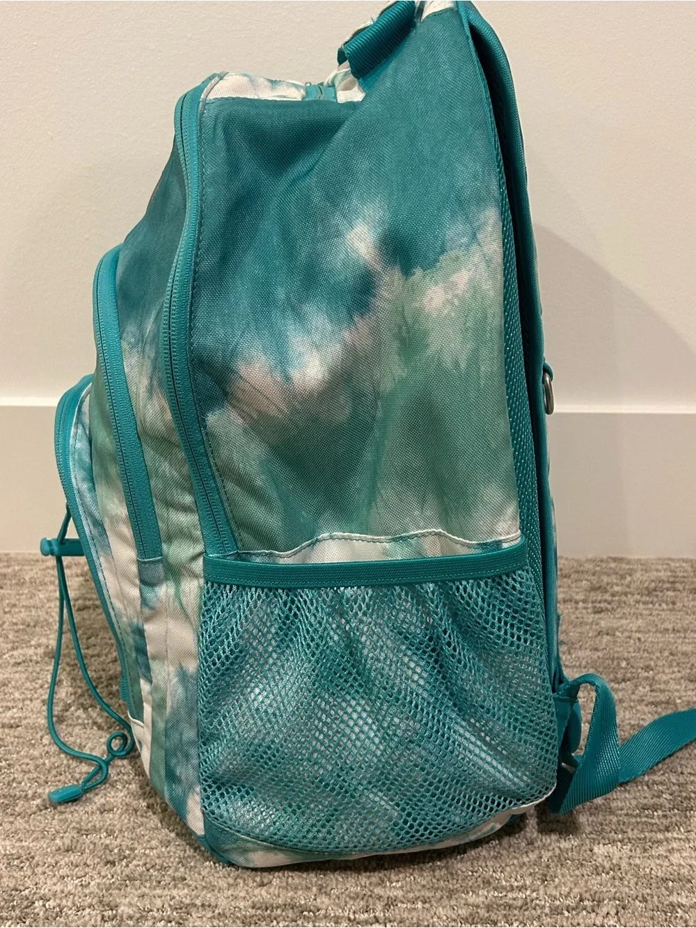Pottery Barn Teen Gear Up Aqua White Laguna Tie Dye Large Backpack 17